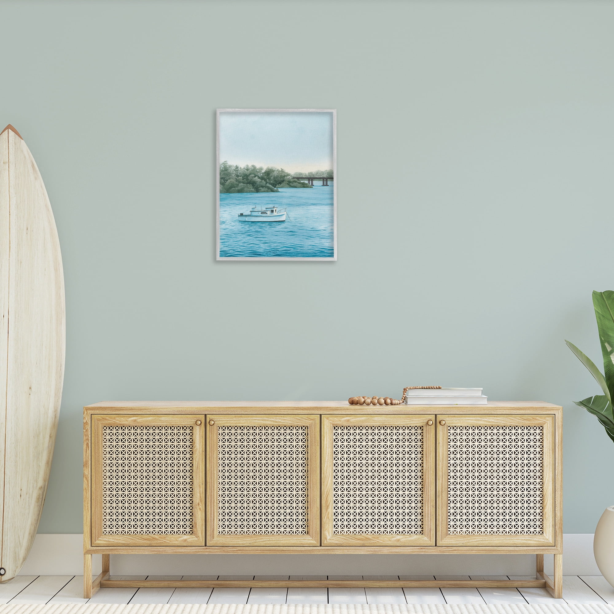 Stupell Industries Traditional Boating Seascape Transportation Photography Gray Framed Art Print Wall Art, 24 x 30