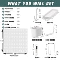 thumbnail image 4 of Kit combinado de tablero perforado RIVTUN, organizador de pared para 4 personas, color blanco, 4 of 7