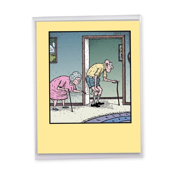 1 Large Funny Happy Birthday Greeting Card (8.5 x 11 Inch) - Balls Chart Birthday Card J9742