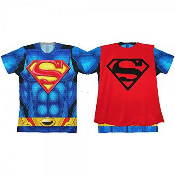 DC Superman Caped Costume Tee, Youth (Small (6/7))