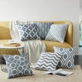 thumbnail image 2 of Set of 6 Pillow Covers, Printed Geometry Square Decorative Throw Pillow Covers Soft Outdoor Cushion Covers 18 X 18 for Livingroom Sofa Bed Chairs Car Bedroom Home Decor, Grey, 2 of 5