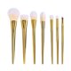 thumbnail image 1 of Juego de 7 uds de brochas de maquillaje de lujo con diamantes, juego de brochas de maquillaje profesional para sombra de ojos en polvo, juego de brochas para el pelo suave para herramientas de belleza, dorado Kuyhfg Bienvenido a Kuyhfg, 1 of 5