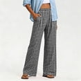 thumbnail image 6 of Tqcoqu Womens Printed Pants,Wide Leg Elastic Waist Casual Pants with Pockets,A-Black Women's S-XXL, 6 of 8