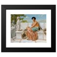 thumbnail image 2 of John William Godward 24x20 Black Modern Framed Museum Art Print Titled - Reverie (1904), 2 of 5