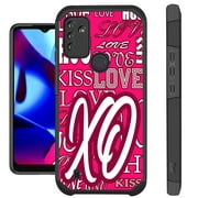 Compatible with Wiko Voix Hybrid Fusion Guard Phone Case Cover (XO Pink Love)