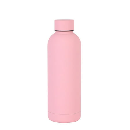 

AUREVOIR New Vacuum Cup Frosting Water Cups Stainless Steel Water Bottle 500ml Portable Fashion Thermos Bottle Winter Z73