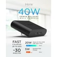thumbnail image 3 of iHome 40W USB-C Multiport Wall Charger, 2-Port AC Adapter, Dual Fast Charging, 3 of 7