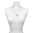 thumbnail image 3 of Delight Jewelry Acrylic 5/16" Yellow Heart Silvertone Script Initial Disc - D - Charm Necklace, 20"+3", 3 of 4
