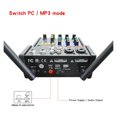 thumbnail image 4 of Loomza 4 Channel Mixer Wireless Microphone Computer DJ Mixing Console Sound Card, 4 of 7
