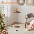 thumbnail image 6 of Small Round Side Table, Drink Table, Coffee Martini Table with Pedestal for Small Spaces in Living Room, Bedroom, Sofa Couch, Rustic Brown BF168BZ01, 6 of 9