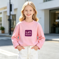 thumbnail image 2 of Ruyang Cute Sweatshirt for Girls Letter Print Kids Crew Neck Long Sleeve Tops Spring Autumn Loose Fitting Casual Layer Pullover, 2 of 7