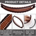 thumbnail image 3 of 3pcs Banana Hair Clips, Non-Slip Large Hair Claws for Women, Classic Double Combs Hairpin Accessories for Thick Thin Fine Curly Straight Long Short Hairstyles, 3 of 6