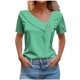 thumbnail image 1 of Camisetas de Manga Corta para Mujeres Casual, Camiseta con Botón Impreso a Damas para Diario, Espectáculo Y Fiesta, 1 of 6