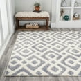 thumbnail image 3 of JONATHAN Y SANTA THERESA 4 x 6 Area Rug, Astrid Retro Trellis - Cream/Gray, SNT103B-4, 3 of 8