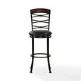thumbnail image 3 of Highland Swivel Bar Stool in Black Gold with Black Cushion, 3 of 10