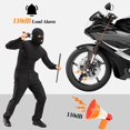 thumbnail image 4 of Candado de disco de alarma antirrobo para motocicleta Candado de disco de scooter con alarma de 110db, 2 llaves, cable antirrobo de 1,2 m, 1 bolsa de candado de disco de alarma para motocicleta/bicic JAMW Sencillez, 4 of 5