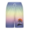 thumbnail image 4 of Runfenguu Long Shorts For Men, Jumpsuit Shorts Men'S Sports Shorts Breathable Running And Fitness Training Shorts Palm Tree Print Thin Three Quarter Shorts Dance Shorts, 4 of 5