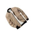 thumbnail image 2 of FAROOT Men's Bomber Jackets Solid/Contrast Color Stand Collar Long Sleeve Zip Front Coat, 2 of 6