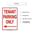 thumbnail image 2 of Tenant Parking Only Left Arrow Apartment Home Wall Art Decor Novelty Aluminum Metal Sign 18"x24", 2 of 5