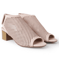 thumbnail image 4 of J. Adams Maddie Booties for Women - Peep Toe Low Block Heel Hook & Loop Strap Sandals, 4 of 7