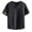 Black, variant on Mens Linen Shirts Plus Size 3/4 Sleeve V Neck Henley Shirt Retro Boho Summer Lightweight Tropical Beach Hippie Tees Wine XL