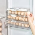 thumbnail image 4 of Automatic Rolling Egg Organizer, Slide-Type Egg Roller and Egg Rack for Refrigerator Side Doors, Household Egg Storage Box and Egg Timer, Space-Saving Egg Carton that Holds Eggs Securely, 12*8*4in, A, 4 of 6