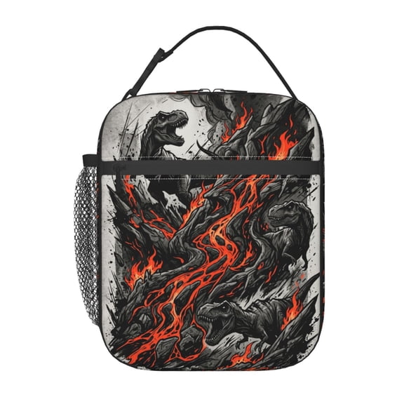 Dinosaur Lunch Box Insulated Reusable Thermal Cooler Bag Portable Leak Resistant For Work Travel Picnic