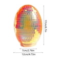 thumbnail image 3 of Cinvoph Lighted Easter Egg Ornament Exquisite Disco Silver Mirror Ball, Hanging Decor for Spring, Party, Easter Tree 2.5x6.5 in, Orange, 3 of 6