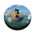 thumbnail image 2 of Kdxio Spare Tire Cover for RV Trailer, Waterproof Wheel Cover,Camper Spare Tire Cover Fit for Rv SUV Truck Travel Trailer 17 inch-Two Brave Cats Are Floating On The Sea Iceberg, 2 of 8