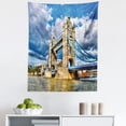 thumbnail image 1 of London Tapestry, Historical Tower Bridge on River London UK British Day Time International Heritage, Fabric Wall Hanging Decor for Bedroom Living Room Dorm, 5 Sizes, Multicolor, by Ambesonne, 1 of 1
