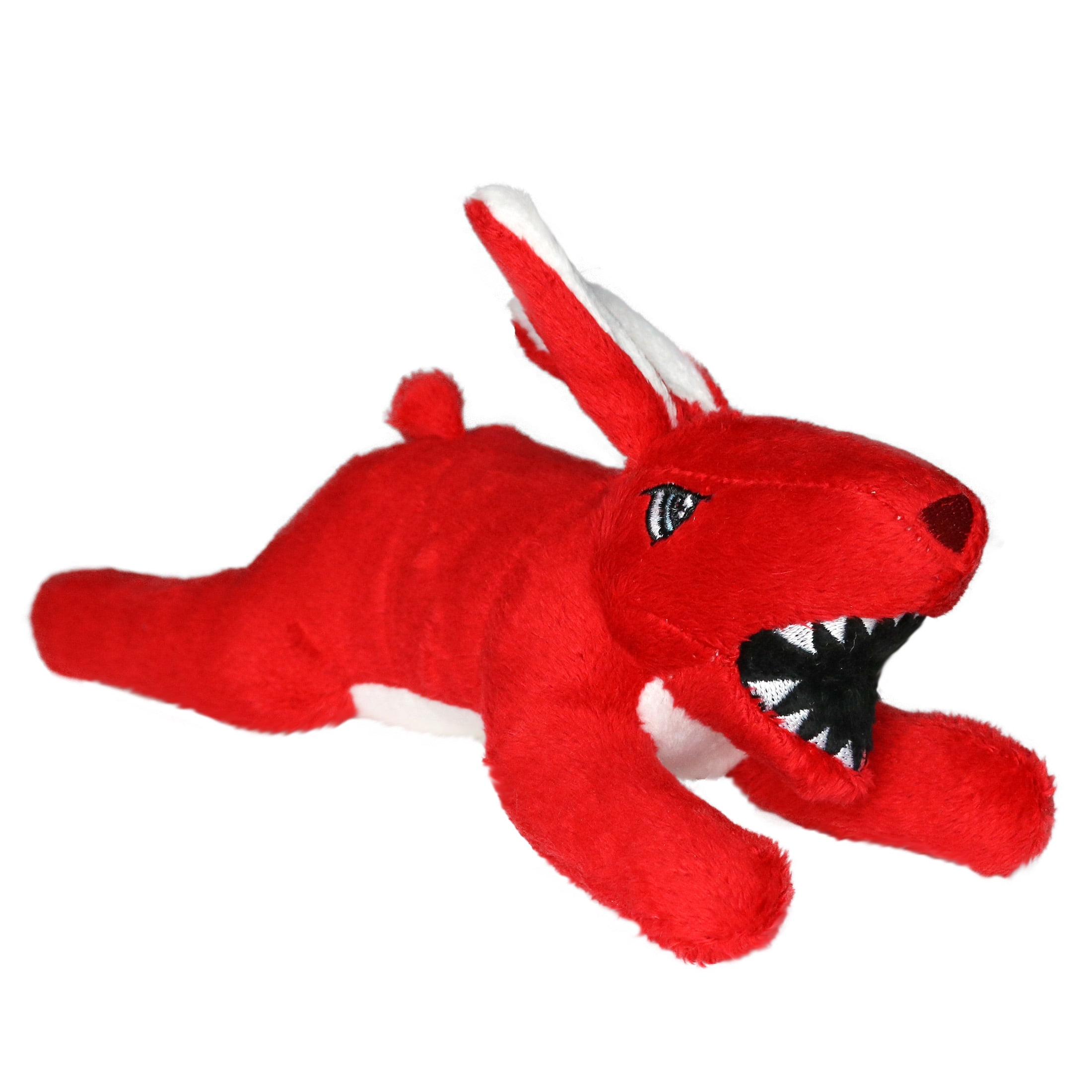 Mighty Jr Angry Animals Rabbit Durable Squeaky Plush Dog Toy, 2-Pack