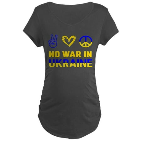 

CafePress - No War In Ukraine Scissors Suppo Maternity T Shirt - Maternity Dark T-Shirt
