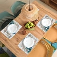 thumbnail image 3 of Peacock Flower Branch Placemats Set of 4 Linen Fabric Place Mats Heat Resistant Machine Washable Placemats Non-Slip Place Mat for Kitchen Dining Table, 3 of 5