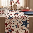 thumbnail image 5 of Independence Day Table Runner Patriotic Linen Decor Smooth Textile Table Linen Stain Resistant For Dining Table Home Party Holiday Decoration（13×72 in), 5 of 7