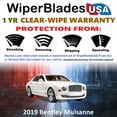 thumbnail image 2 of 2019 Bentley Mulsanne Beam Wiper Blades Wipers w/1yr Warranty (Set of 2) (WiperBladesUSA), 2 of 5