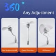 thumbnail image 6 of Socket Ceiling Fans with Plug Adapter,Mini Quiet Electric Fan with Flexible Gooseneck Plug and Light Bulb Base, Home Socket Kitchen & Bathroom Fans, 6 of 7