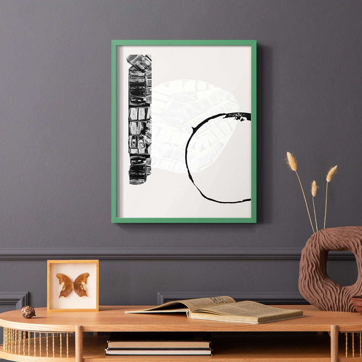 Zen Shapes I Framed Print - Solid Wood in Single Picture Frame Solid Wood 2 Framed Print