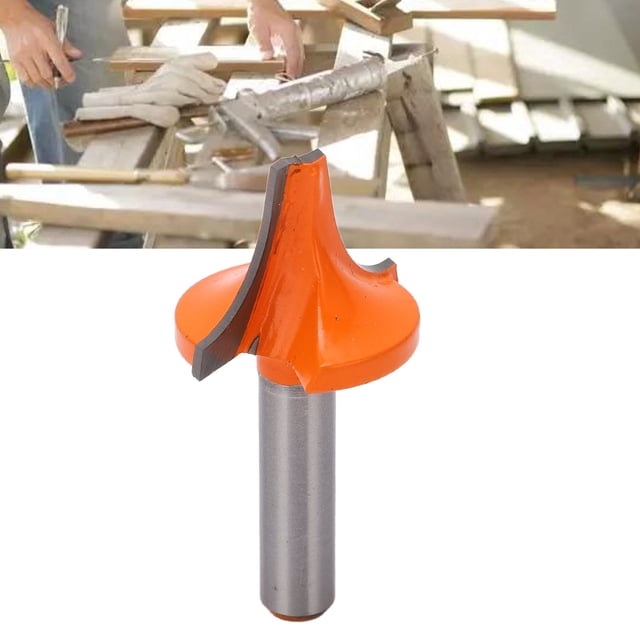 Roundover Edging Router Bit, Adjustable Woodworking Milling Cutter Tool with Tungsten Carbide Alloy Material for Baseboard Cutting