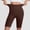 Brown, variant on Womens Yoga Shorts Tight Textured Compression High Waist Hip Lifting Athletic Shorts Pink M