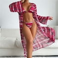 thumbnail image 1 of Trajes de baño para mujer, Trajes de baño para mujer, Traje de baño de tres piezas con tirantes de bikini estampados para mujer, Traje de baño de nailon para mujer, 1 of 9