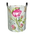 thumbnail image 6 of Picia Vintage Wood Background with Floral Large Laundry Basket, Waterproof, Freestanding Laundry Hamper, Collapsible Tall Clothes Hamper with Extended Handles-Medium, 6 of 8
