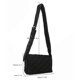 thumbnail image 3 of Bolsa bandolera con solapa Bolsos femeninos acolchados de algodón Nylon para fiesta (Negro) Tmvgtek Para estrenar, 3 of 3
