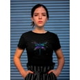thumbnail image 2 of Dragonfly In Abstract Art T-Shirt Women -Image by Shutterstock, Female Small, 2 of 4