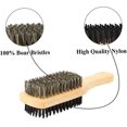 thumbnail image 4 of Soft Hair Brush Beard Styling Brush Double Sided Bristle Hairbrush Wood Handle Hair Scrub Shaving Comb Mustache Brushs For Men Facial1pcs), 4 of 5