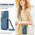 thumbnail image 4 of for Samsung Galaxy S22 Plus (Not S22) Crossbody Wallet Case for Women, Bling Glitter PU Leather Phone Case with RFID Blocking Card Holder Cover for Samsung Galaxy S22 Plus SZ Blue, 4 of 18