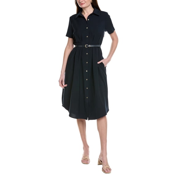 Nanette Nanette Lepore womens  Short Sleeve Shirt Dress, 6, Navy