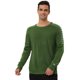 thumbnail image 1 of Suéter de punto informal Unique Bargains para hombre cuello redondo manga larga Verde L, 1 of 6