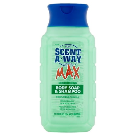 Scent-A-Way Odor Control Max Deodorizing Body Soap & Shampoo, 12 fl