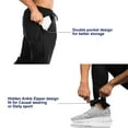 thumbnail image 4 of BROKIG Mens Joggers Sport Pants, Casual Gym Workout Sweatpants with Double Pockets (Large, Black), 4 of 7