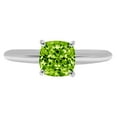 thumbnail image 7 of Solitaire Engagement Ring for Women - 2.5ct Natural Peridot in 14K White Gold Promise Ring, 7 of 7